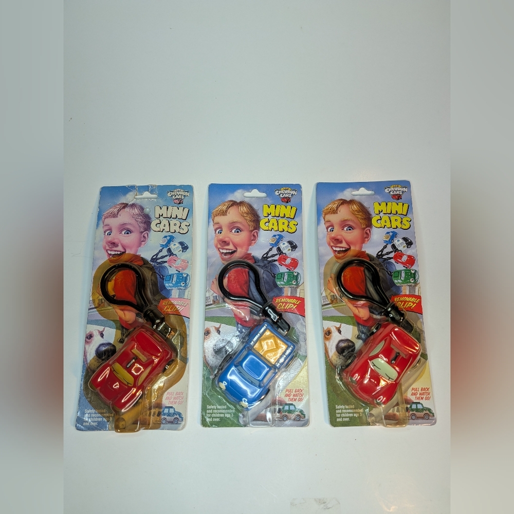 CHEVRON Mini Cars Removable Clip Kids Collectable Toy NEW Lot of 3